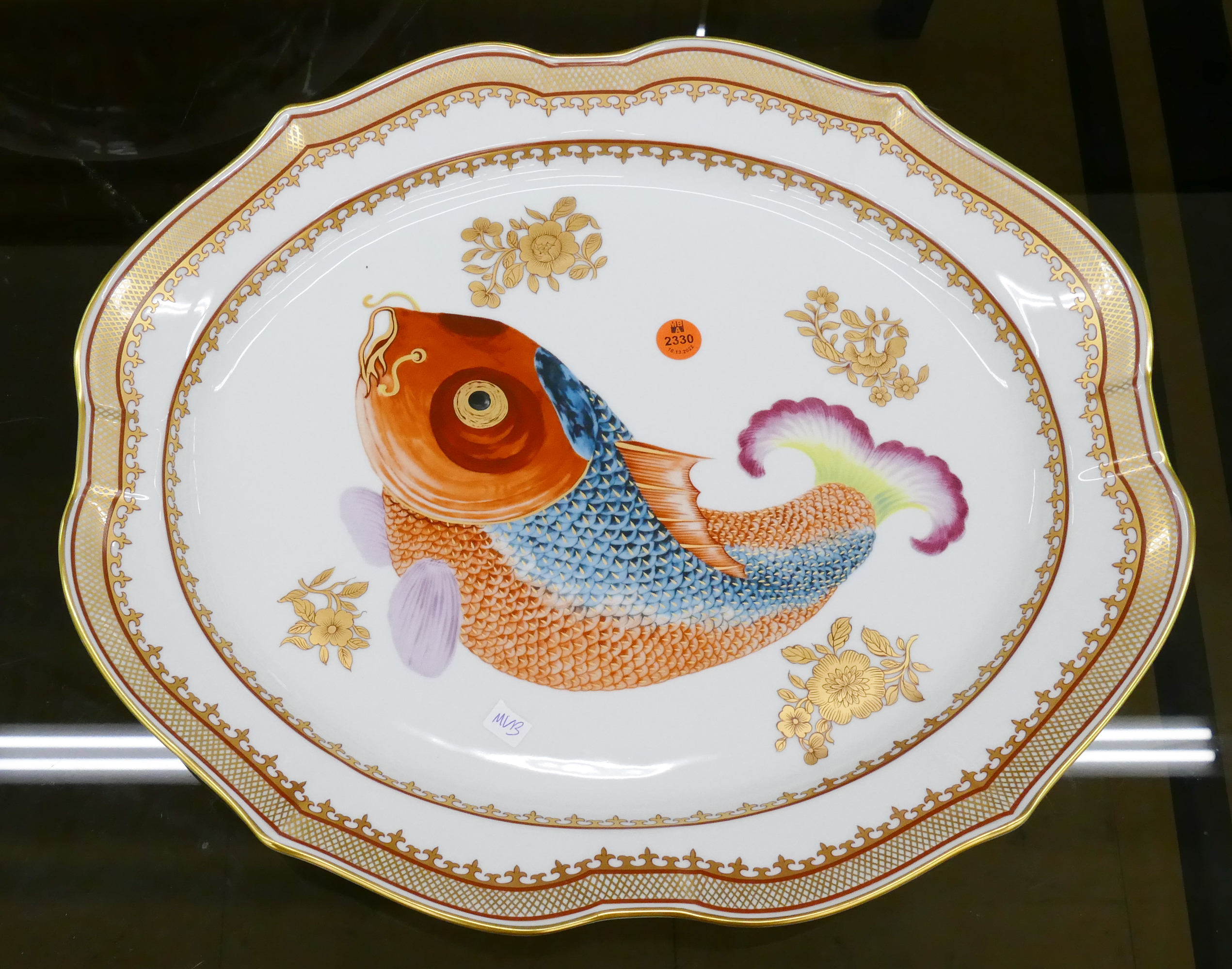 Appraisal: Mottahedeh Chinese Export Style Carp Platter- ''