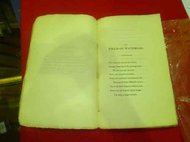 Appraisal: SIR WALTER SCOTT - 'The Field of Waterloo' a poem