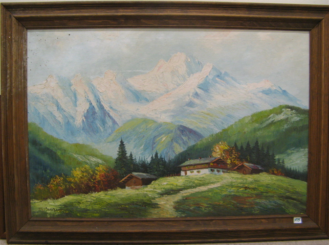 Appraisal: THEO PENNINGS oil on canvas Dutch th century Bavarian mountain