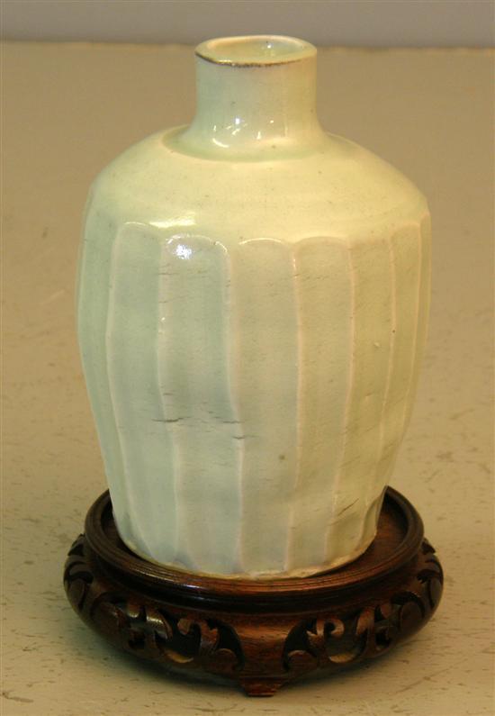 Appraisal: Bernard Leach St Ives pottery Celadon glazed vase with incised