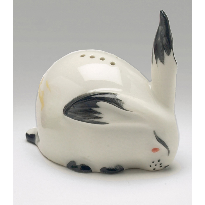 Appraisal: Sandoz salt shaker rabbit figurine in black and white signed