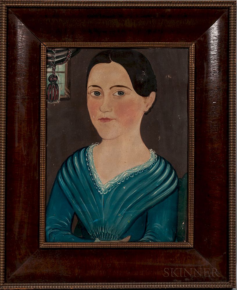 Appraisal: Attributed to George Hartwell Massachusetts - Portrait of Susan in