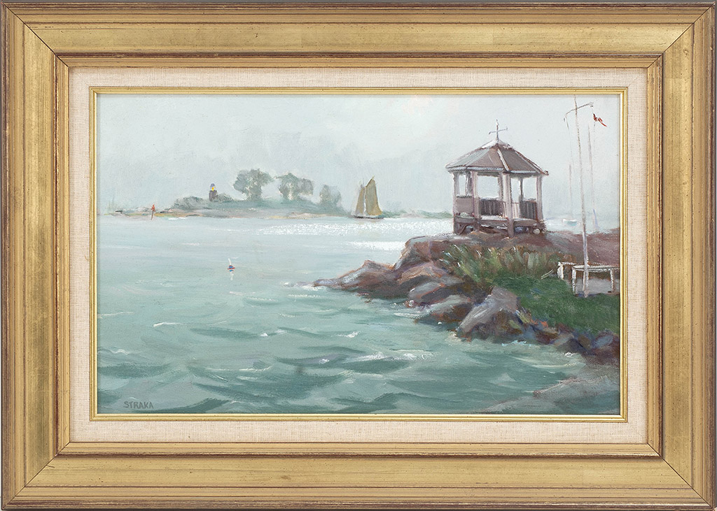 Appraisal: RON STRAKAAmerican b Rainy Day Rocky Neck Signed lower left