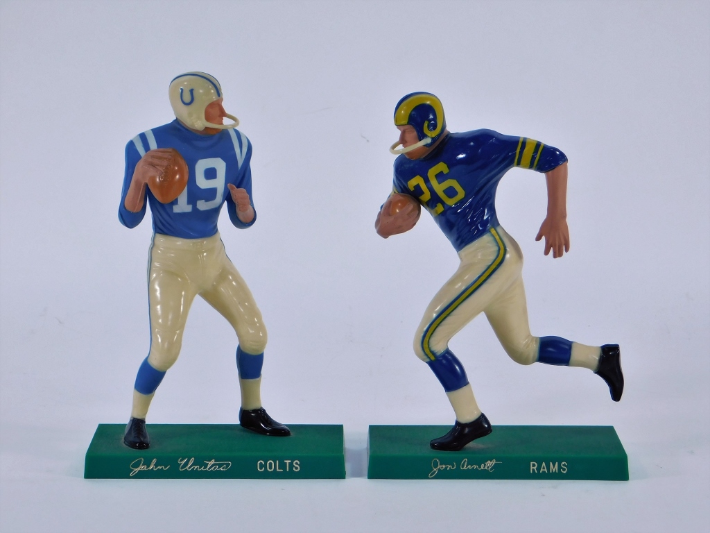 Appraisal: HARTLAND PLASTICS UNITAS ARNETT FOOTBALL FIGURES United States Circa Group