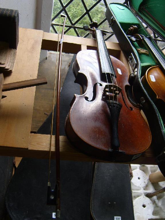 Appraisal: A simple violin and bow