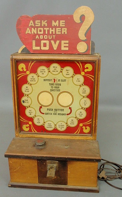 Appraisal: ESCO slot machine Ask Me Another Question About Love c