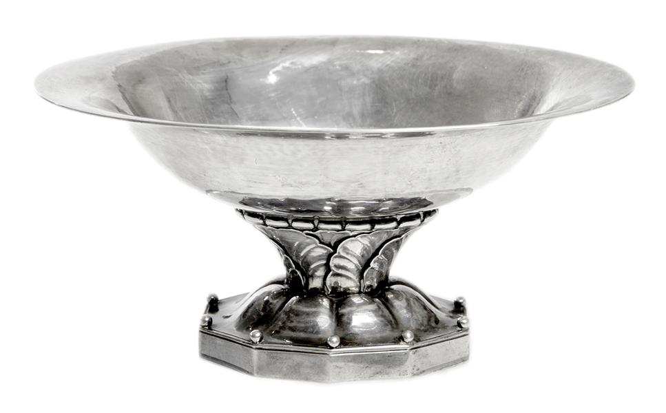 Appraisal: A FOOTED DISH BY GEORG JENSEN Styled in sterling silver