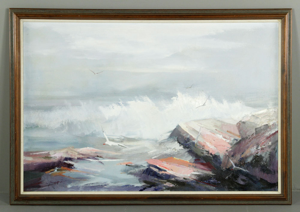 Appraisal: - Gruppe Seascape O C Charles Gruppe American b seascape