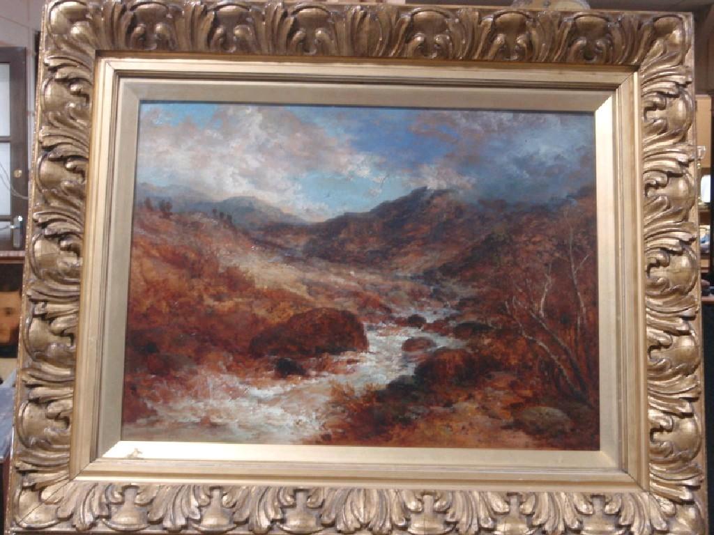 Appraisal: James Webb thC 'A little bit of Wales' Oil on