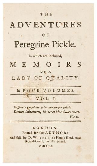 Appraisal: SMOLLETT Tobias George - The Adventures of Peregrine Pickle In