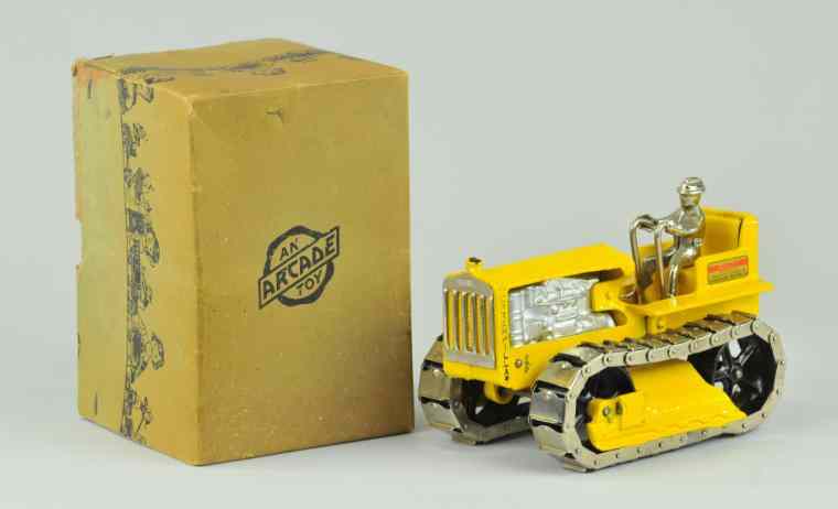 Appraisal: ARCADE BOXED CATERPILLAR DIESEL TRACTOR c 's cast iron painted