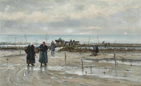 Appraisal: Emile Louis Vernier French - The Mussel Gatherers Estimate -