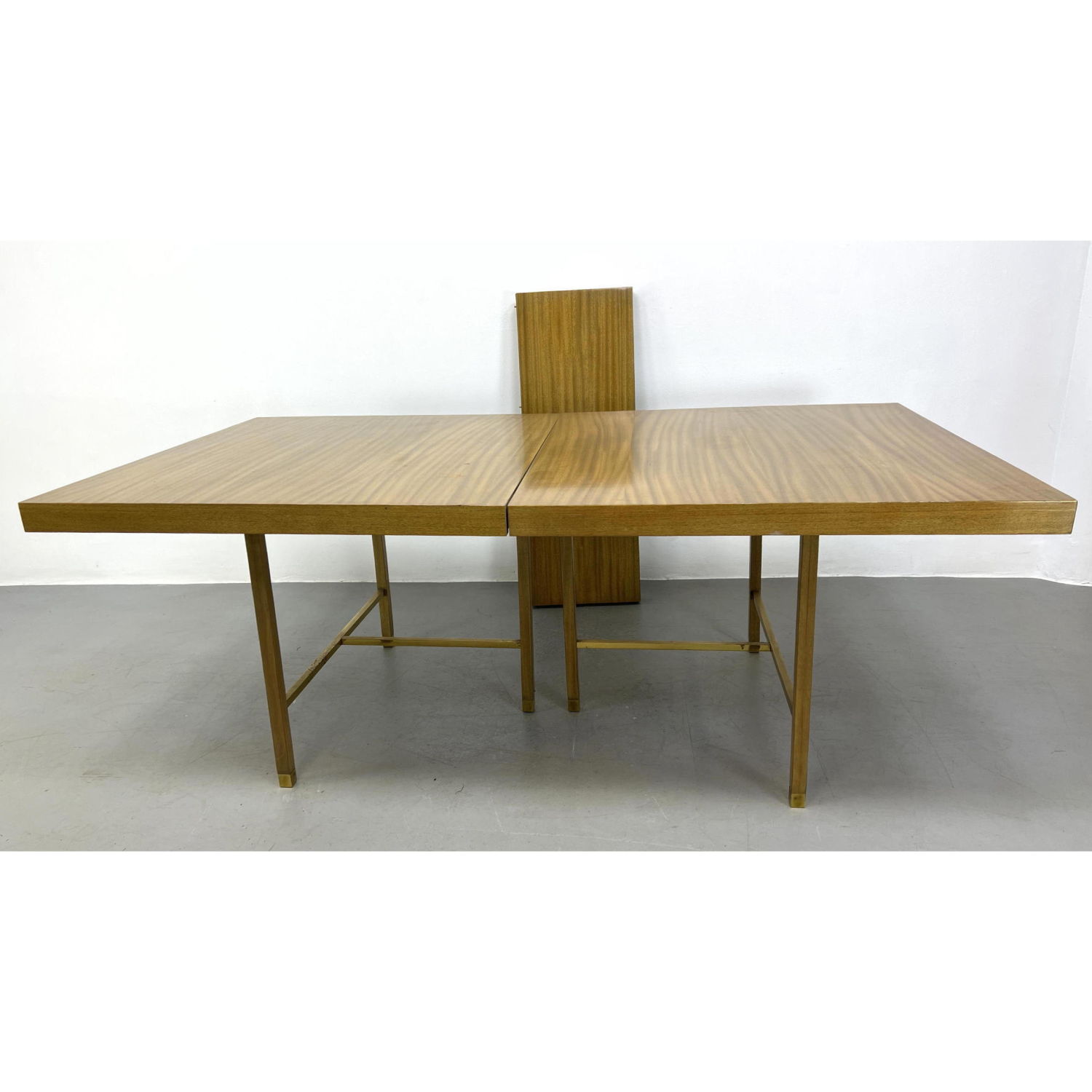 Appraisal: HARVEY PROBBER Dining Table Wood legs with chrome trim Includes