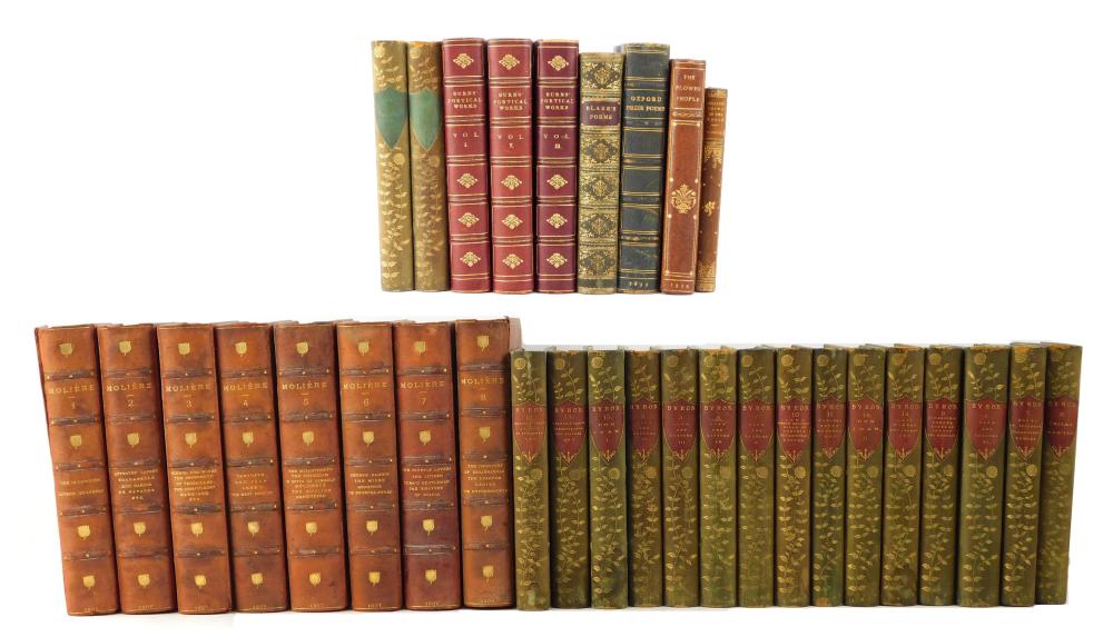 Appraisal: BOOKS THIRTY TWO ASSORTED VOLUMES INCLUDING MOLIERE JEAN BAPTISTE THE