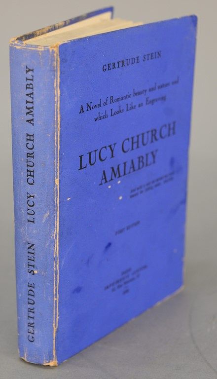 Appraisal: Book Gertrude Stein Lucy Church Amiably Paris Imprimerie Union first