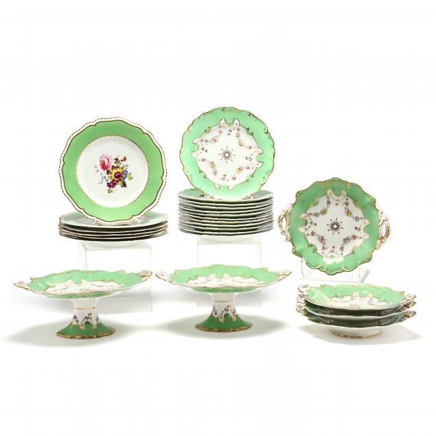 Appraisal: PARIS PORCELAIN DESSERT SET AND DINNER PLATES PIECES The group