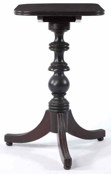 Appraisal: American Federal Tilt-top Candlestandcirca likely Baltimore MD mahogany rectangular single