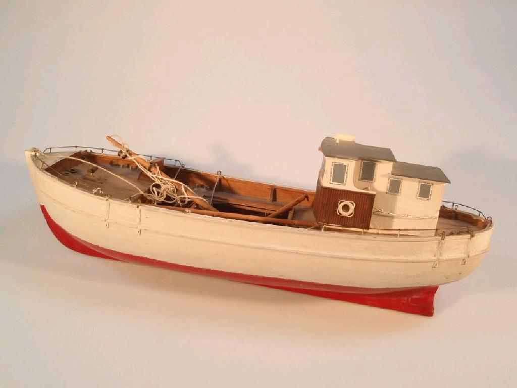 Appraisal: A Scratch built model of a trawler cm long