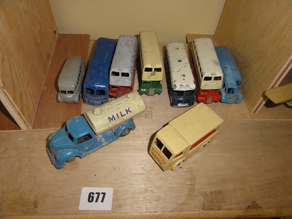 Appraisal: A small quantity of Dinky die cast buses a milk