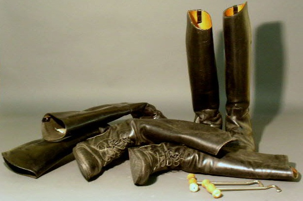 Appraisal: Three pairs of riding boots size