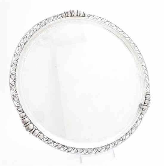 Appraisal: An American Sterling Silver Tray Alphonse LaPaglia for International Silver