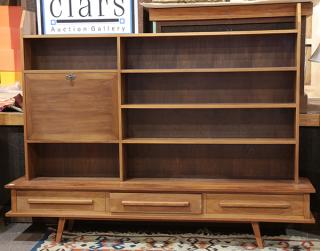 Appraisal: Danish Modern bookcase Danish Modern bookcase the superstructure having four