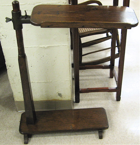 Appraisal: AN ADJUSTABLE OAK READING STAND English th century with rectangular