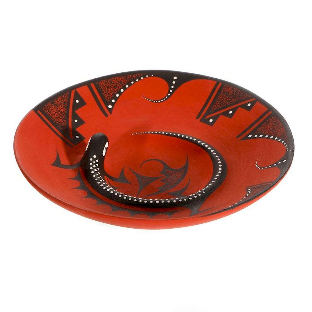 Appraisal: Zuni plate Zuni plate x by Tammy Bellson red plate