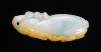 Appraisal: A Delicate Carved Jade Ojimi A delicate carved jade Ojimi