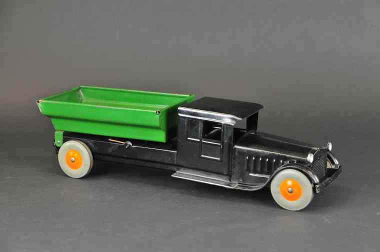 Appraisal: a COR COR DUMP TRUCK Light pressed steel black enclosed