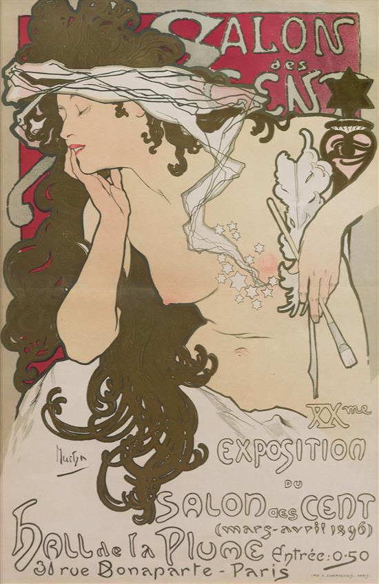 Appraisal: Sale Lot Alphonse Mucha Czech - Salon des cents XXEME