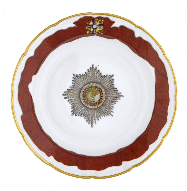 Appraisal: A RUSSIAN PLATE FROM THE SERVICE OF THE ORDER OF