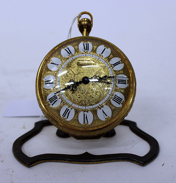 Appraisal: AN ERNST BOYLE TH CENTURY TRAVEL ALARM CLOCK with eight