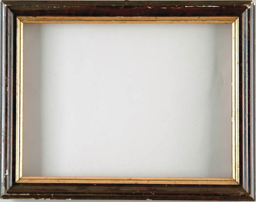 Appraisal: TWO SIDED GRAIN PAINTED WOOD AND GILT EDGE FRAME Made