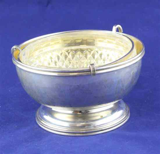 Appraisal: A mid th century Italian standard silver caviar dish with