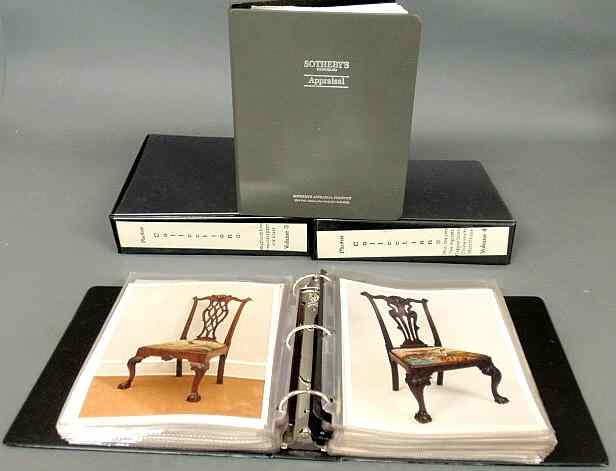 Appraisal: Three ring-binders of antique furniture and accessories in the du