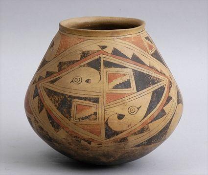 Appraisal: AMERICAN INDIAN POT The flared sides continuing to rounded lower