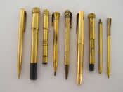 Appraisal: A mixed lot of rolled gold fountain pens first half