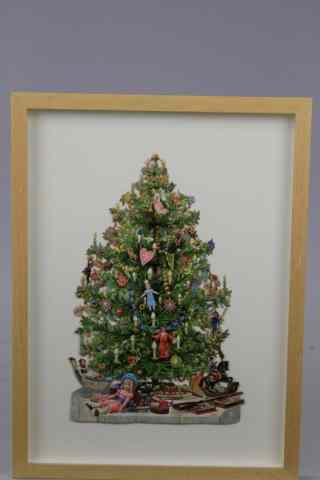 Appraisal: TALL CHRISTMAS TREE DIE CUT Germany die cut and embossed