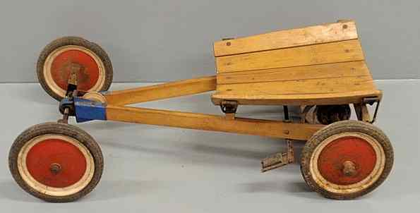 Appraisal: Early German Steiff child's racing car h x l x