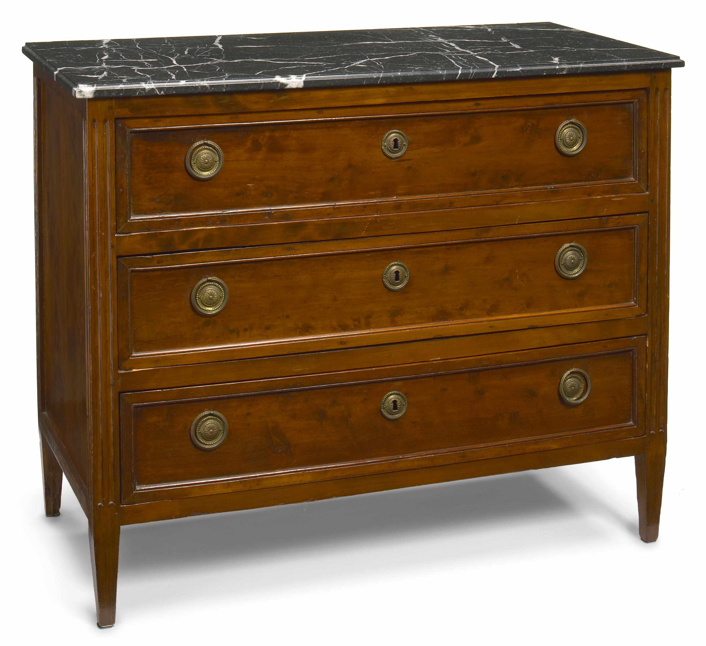 Appraisal: A Louis XVI fruitwood commode fourth quarter th centuryheight in