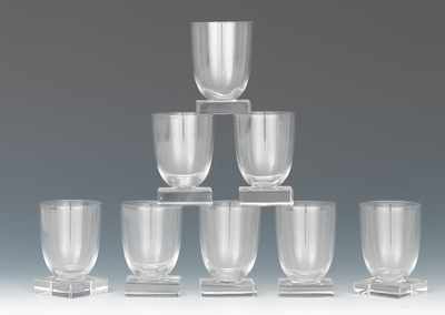 Appraisal: A Set of Eight Libbey-Nash Knickerbocker Glasses Designed by Arthur