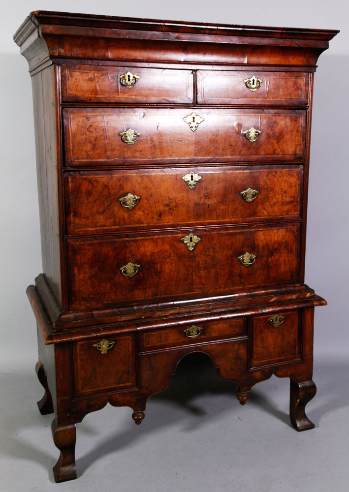 Appraisal: - th C William and Mary Chest on Stand th