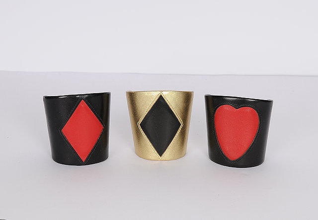 Appraisal: Four 'Fanfare Range' leather cuffs designed by Irina Laski b