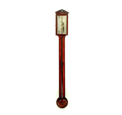 Appraisal: A MAHOGANY STICK BAROMETER signed by Martinia York the single