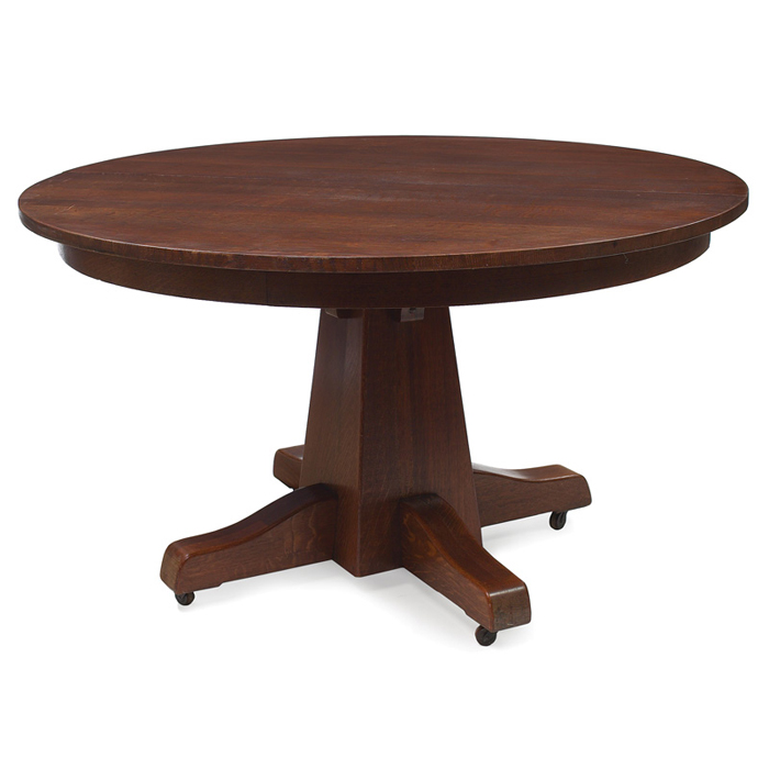 Appraisal: Limbert dining table circular top over a pedestal base with