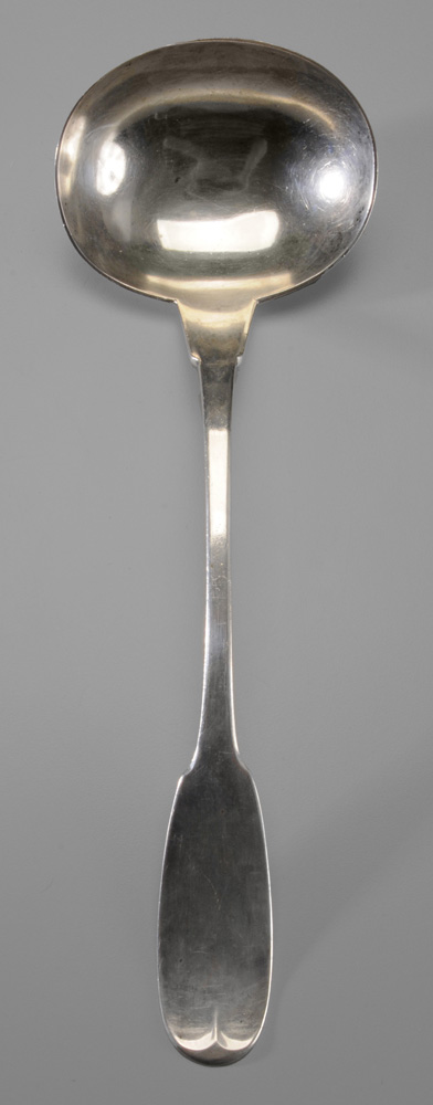 Appraisal: New Orleans Coin Silver Ladle shaped tipt front fiddle handle