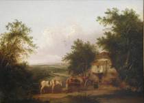 Appraisal: Attributed to Patrick Nasmyth Scottish - A Horse and Cart