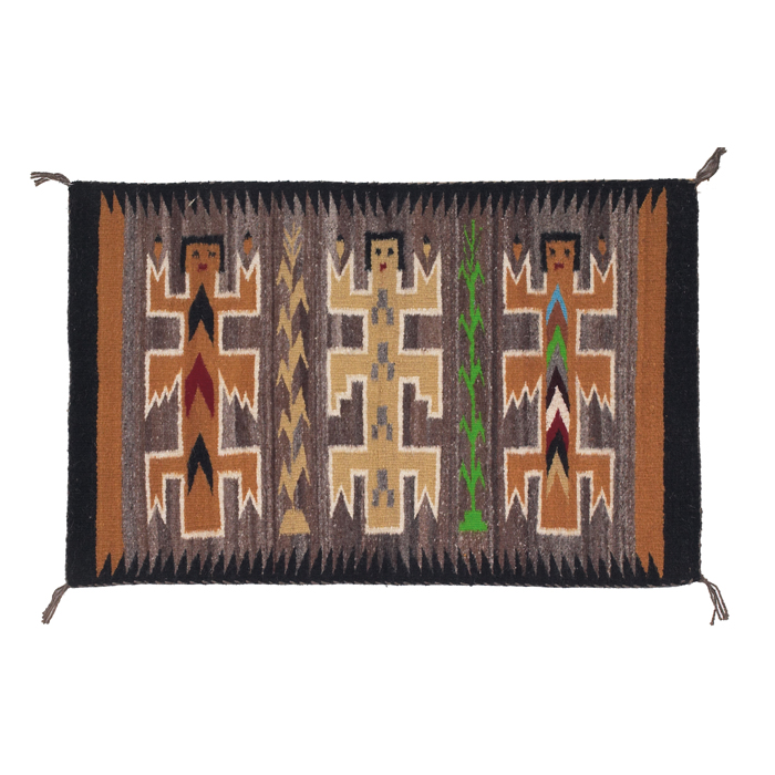 Appraisal: Navajo rug c Yei pattern '' x '' very good