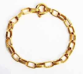 Appraisal: A ct gold fancy link bracelet length approximately cm gms